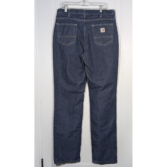 Carhartt Men's FR Jeans 36x36 Cat2 Dark Blue Denim Flame Resistant Work Wear - Picture 2 of 5